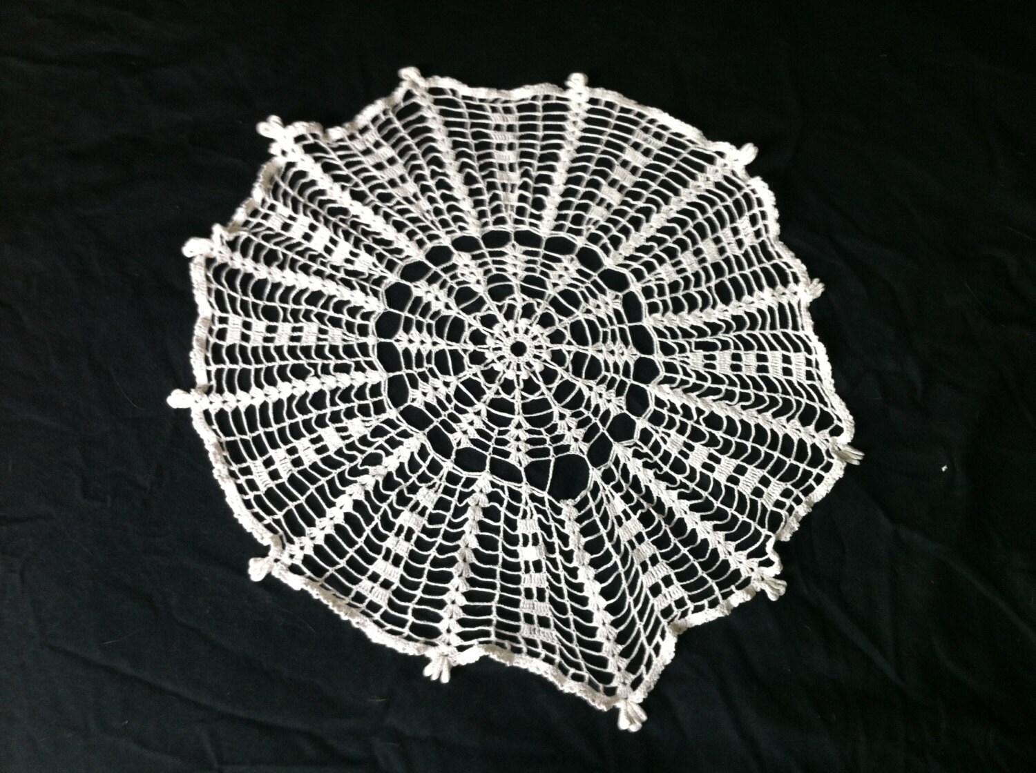 Napperon Ancien Lin - Ancien Napperon 1940 Napperon et Crochet