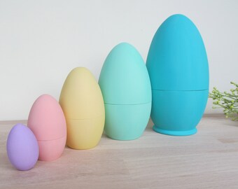 wood nesting eggs