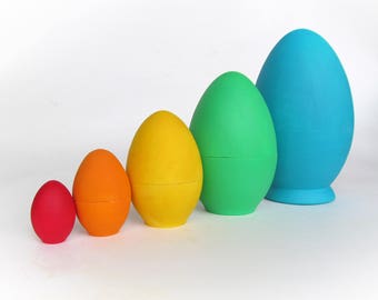 wood nesting eggs