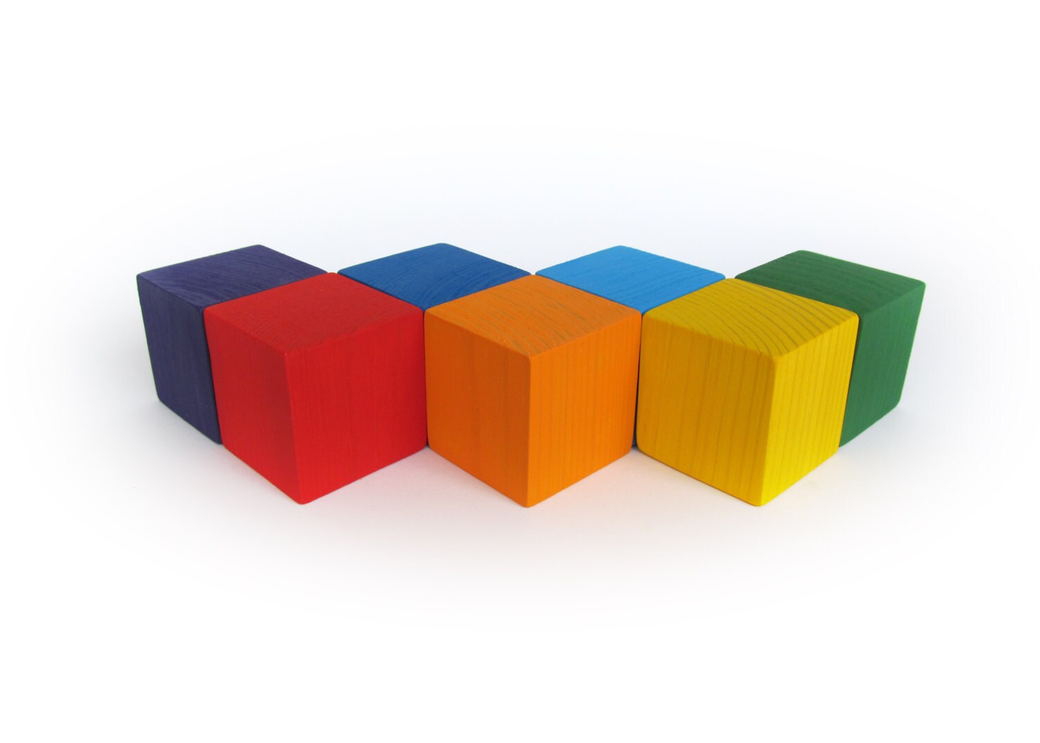 Wooden Blocks Rainbow Blocks Organic Wooden Toddler Toys Etsy