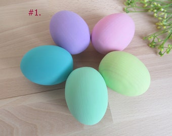 Easter Eggs 2.5", Easter gift baby, SET of 5 PASTEL Rainbow Eggs, 5 color combinations EGGS, Pretend Play, Play Food, Montessori Toddler Toy