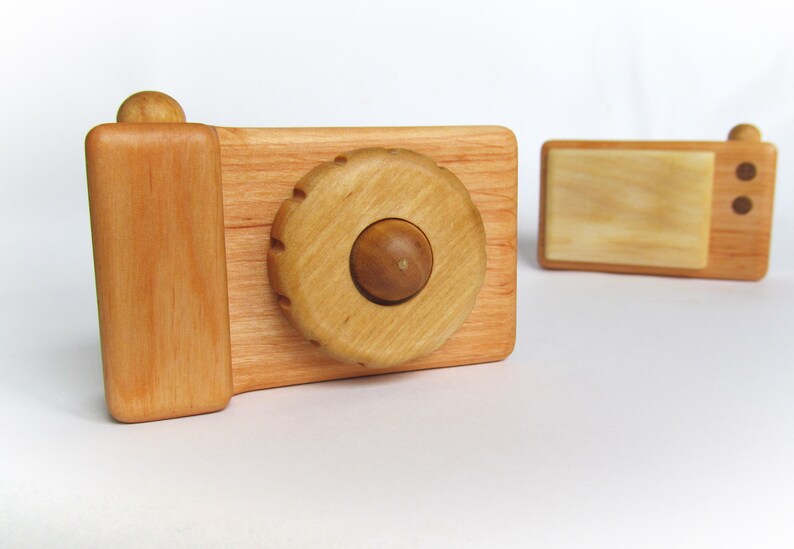wooden camera baby toy