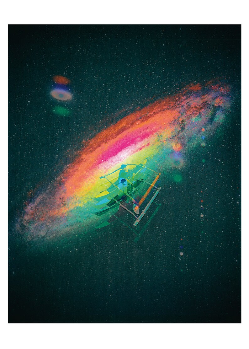 Floating in the Universe, Original Screenprint by Kim Hunnersen image 2
