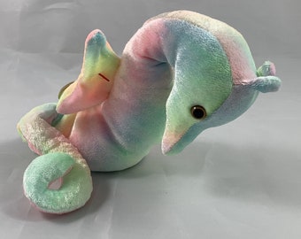 Neon 1999 Ty Beanie Babie Multicolor Ty-dye Seahorse 3up Boys Girls 4239 for sale online
