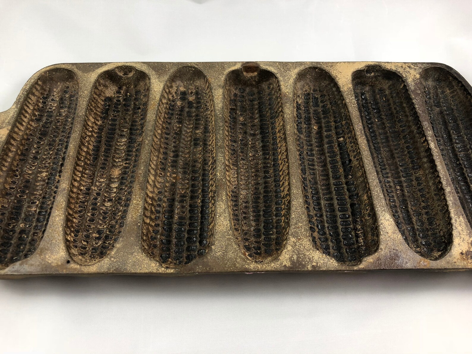 Cast Iron Corn Cob Shaped Cornbread Pan Etsy