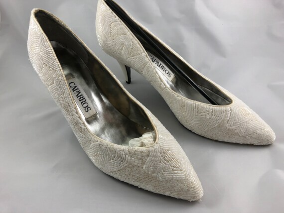 caparros silver heels