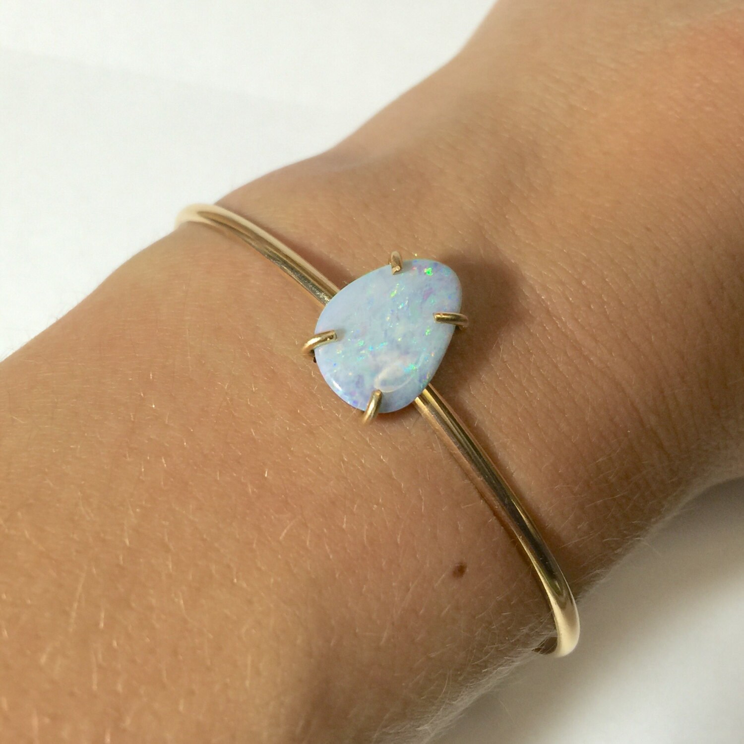 Opal Bracelet Opal Cuff 14k gold cuff gold fill cuff gold Etsy