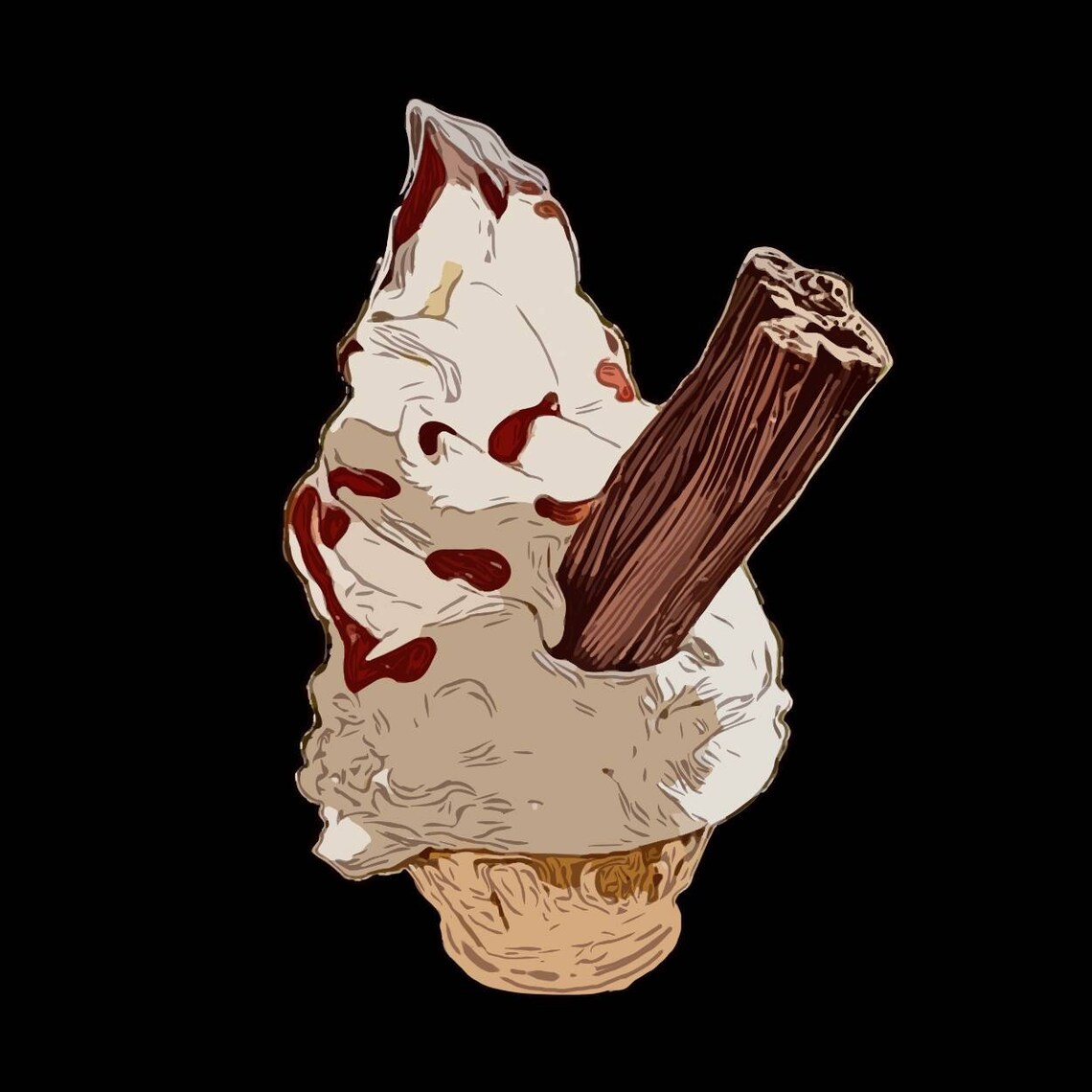 Ice Cream Cone Head Clipart PNG Download Etsy