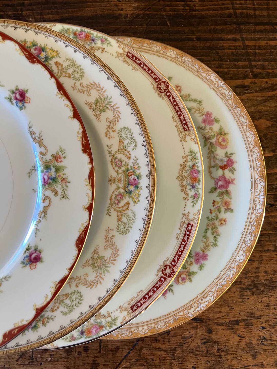 Vintage Mismatched China Dinner Plates for Wedding Bridal Etsy