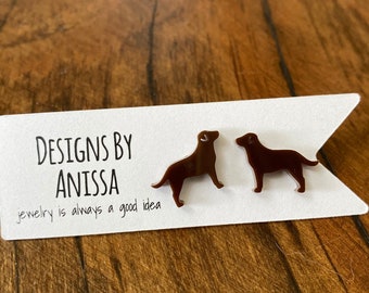 Chocolate Lab Earrings