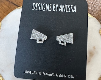 Cheer Megaphone Earrings