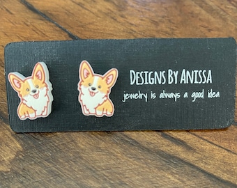 Sterling Silver Stud Corgi Earrings - Life Changing Products