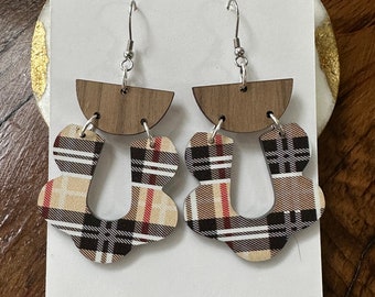 Tartan Plaid Earrings