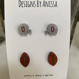 Football Helmets & Footballs Earrings