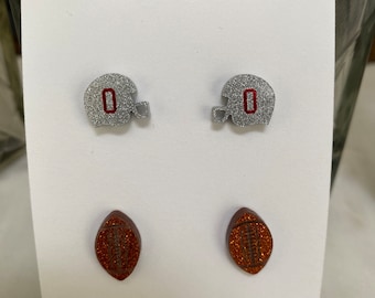 Football Helmets & Footballs Earrings