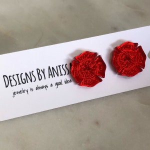 Firefighter Crest Earrings