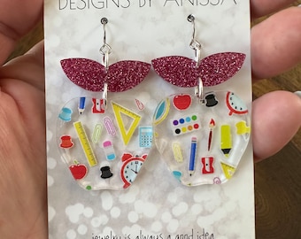 School Supplies Earrings