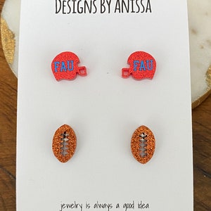 Football Helmets & Footballs Earrings