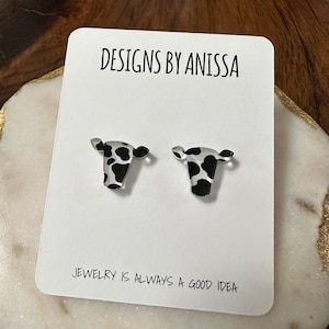 Cow Head Earrings