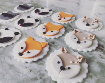 Woodland Baby Shower Cupcake Topper Etsy Woodland Baby Shower Cupcake Topper Etsy