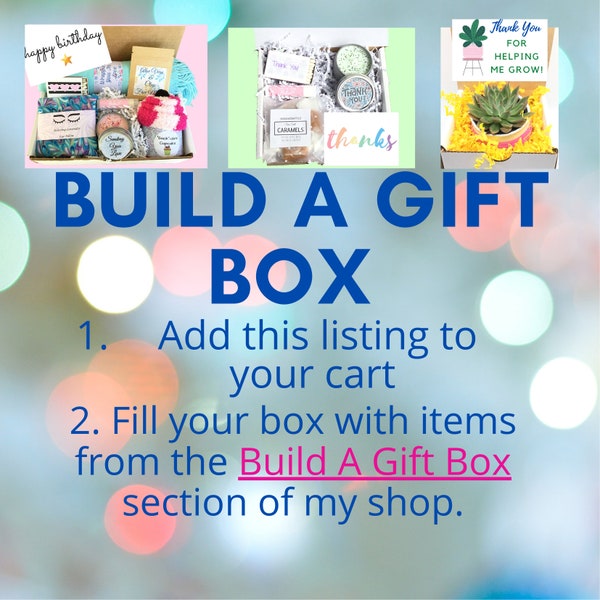 Build A Box Build A Custom Care Package Build A Custom Box - Care Package for Women Self Care Gift Get Well For Her Sympathy Birthday Her
