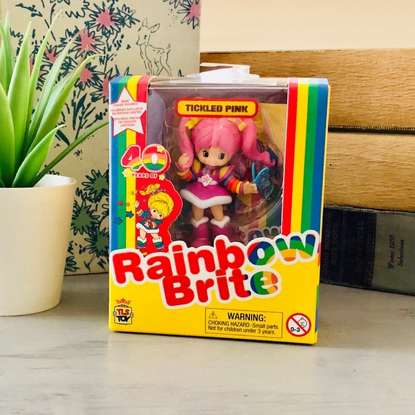 40th Anniversary Rainbow Brite Mini Figure | TLS Rainbow Brite Chee Bee | Tickled Pink Mini  | The Loyal Subjects Re-Issue Rainbow Brite