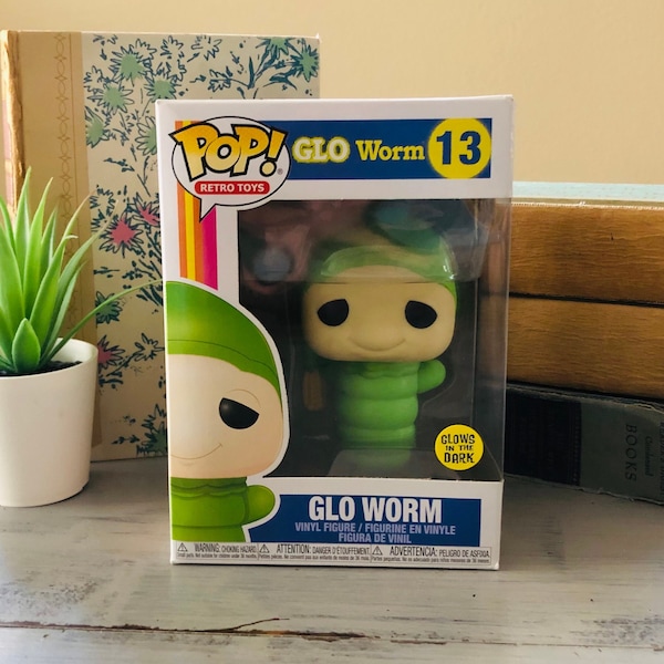 Funko Pop Retro Toys Glo Worm 13 | Retro 80's Glo Worm | Gloworm Glo-worm Glow Worm | Glow in the Dark Funko Pop Glo Worm Retro Toys