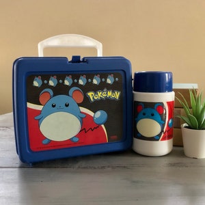 Vintage 2000 Pokemon Lunchbox With Thermos Retro Y2K Nintendo Pokemon Blue Lunch  Box 2000 Retro Pokemon Marill Lunchbox and Thermos 