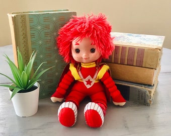 Vintage 2000's Re-Release Red Butler Color Kid Doll | Red Butler Poseable Plush | Vintage Rainbow Brite Doll | 2003 Hallmark Rainbow Brite