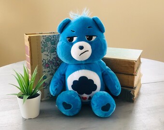 Grumpy Bear Care Bear Plush | Retro Style Care Bear Plush | Grumpy Bear Care Bear Blue Cloud Bear |