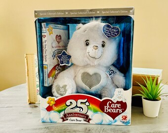 Vintage 25th Anniversary Care Bear With Swarovski Crystal