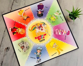 Vintage 1980er Rainbow Brite Spielbrett | Retro Das Rainbow Brite Spielbrett | 1980er Jahre Rainbow Brite Nostalgie Poster Dekor Kunst