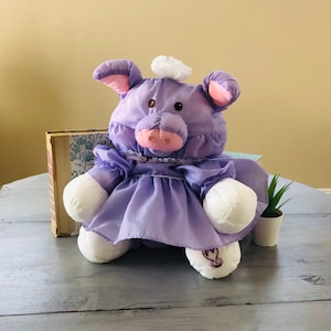 Purple Plush Pig Etsy UK