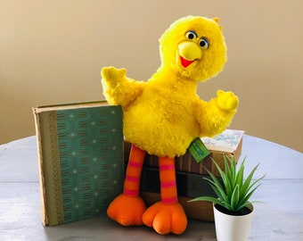 Vintage 2000's Big Bird Plush | Retro Sesame Street Big Bird Gund Plush | Jim Henson Muppets Sesame Street Plush Stuffed Animal Yellow Bird