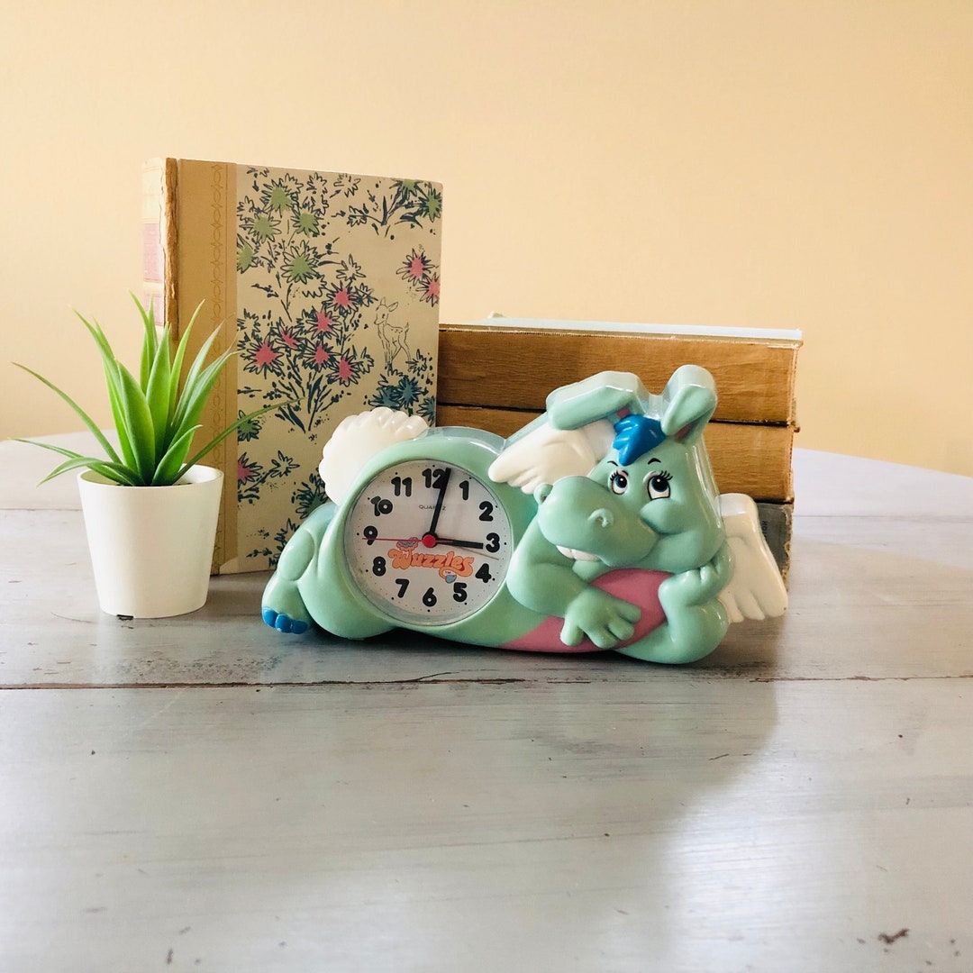 Vintage 1980's Wuzzles Hoppopotamus Clock Radio 1980's Wuzzels Alarm