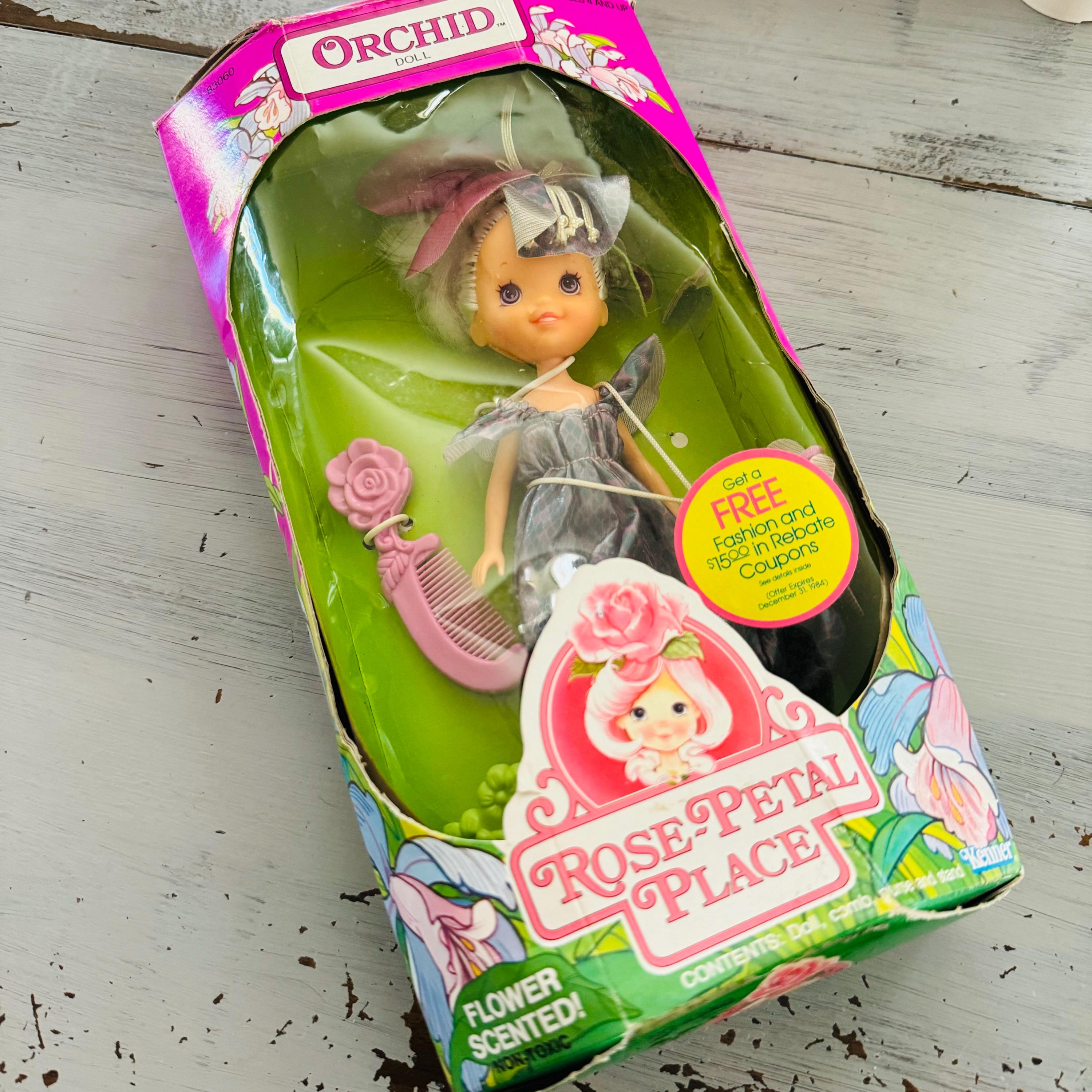 Vintage 1980's Rose-petal Place Orchid Doll | 1984 Rose