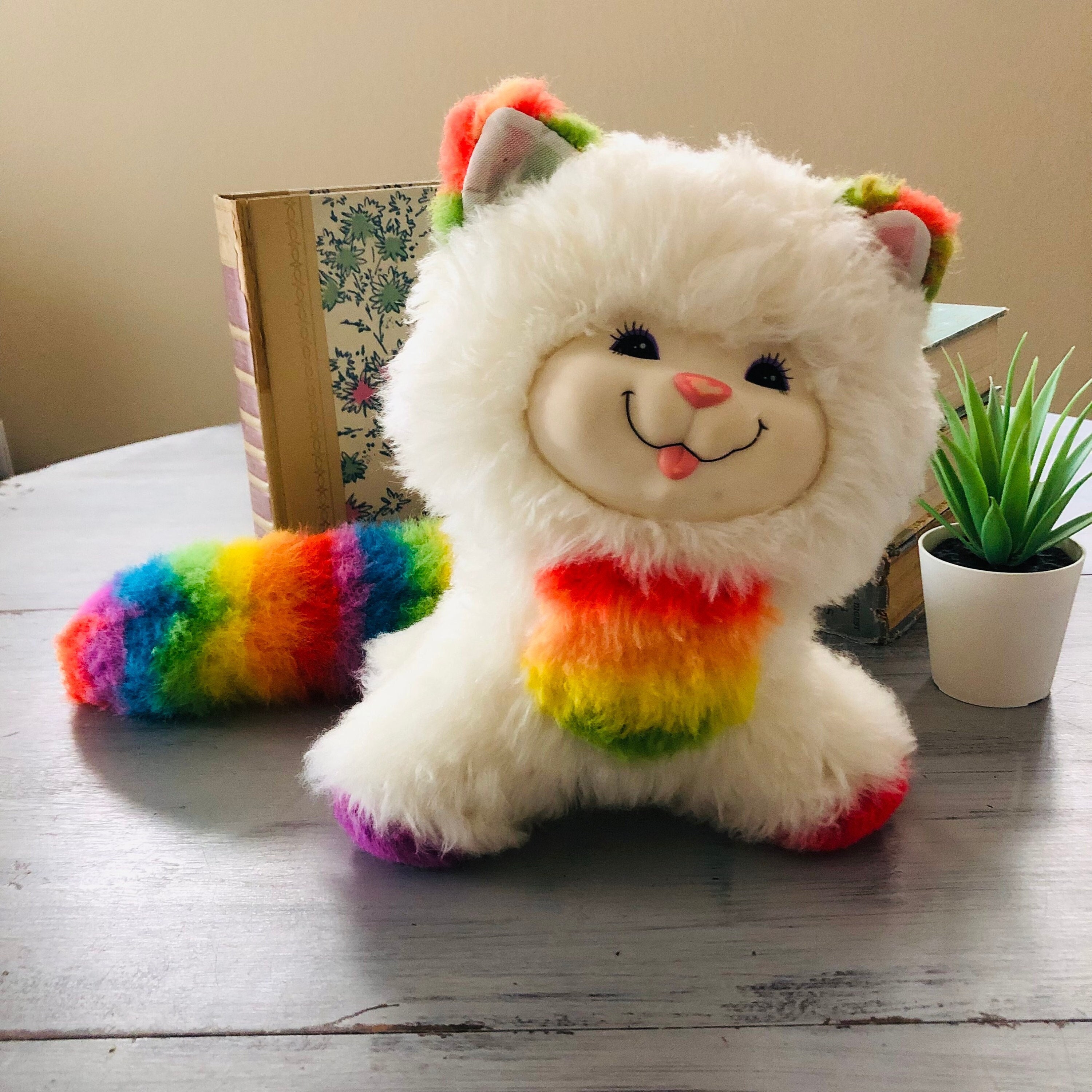 Vintage 1980 s Kitty Brite Plush Vintage Rainbow Brite Kitty Cat