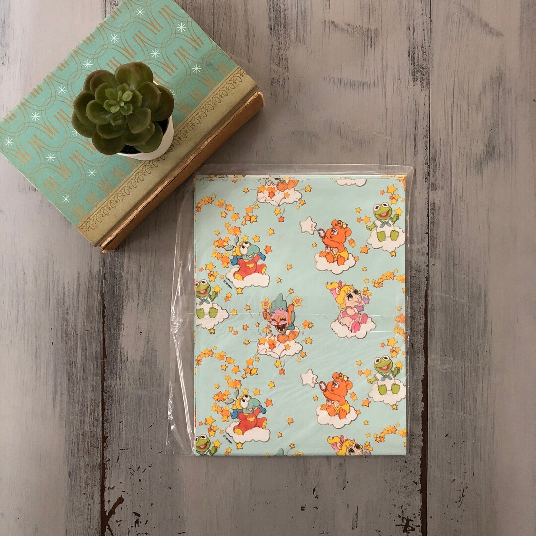 Vintage 1980's Muppet Babies Gift Wrap 80's Muppet Babies Wrapping