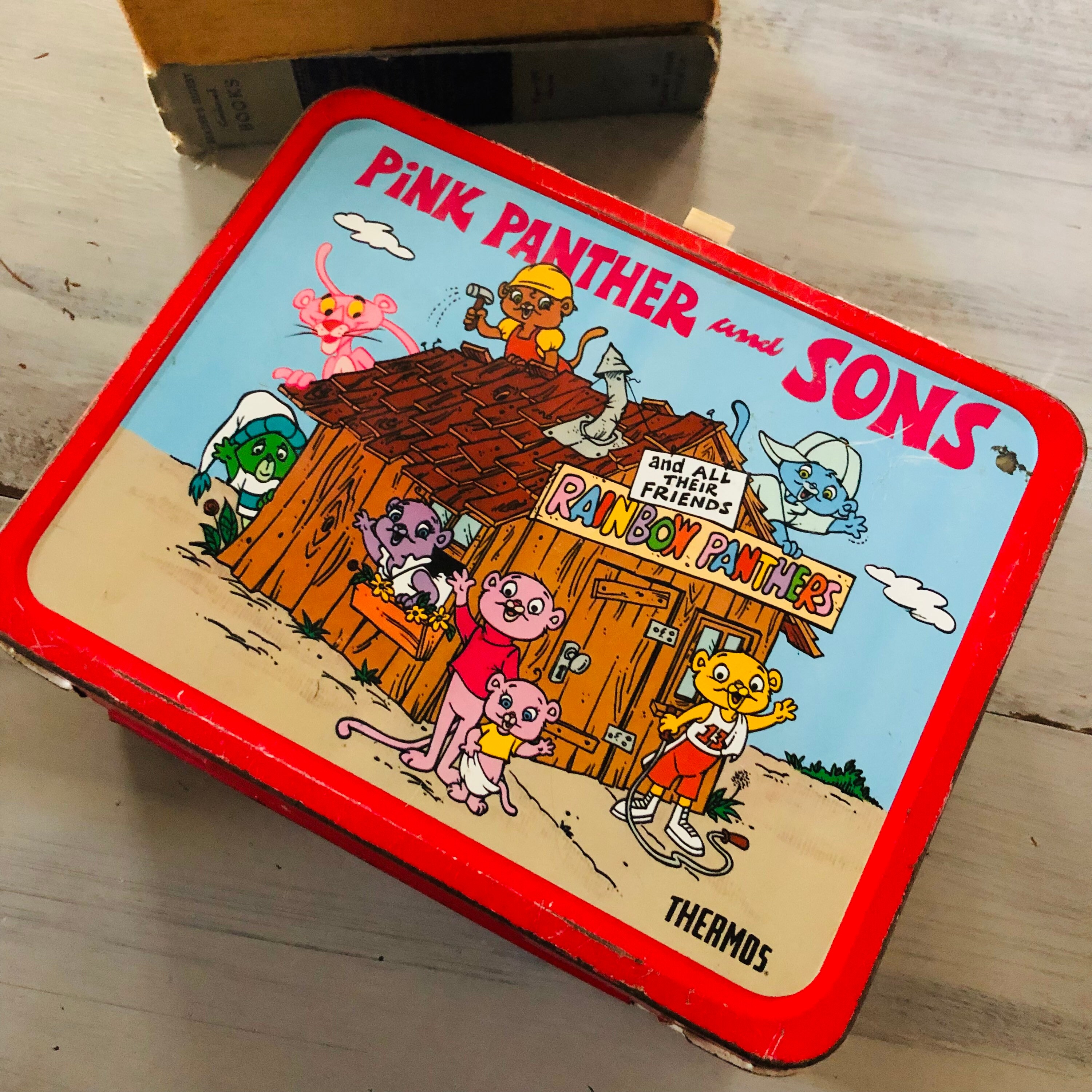 Vintage 1980's Pink Panther Lunch Box With Thermos Retro Etsy