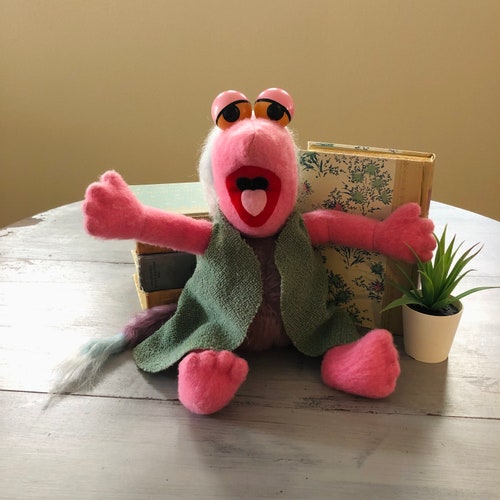 Vintage 1980's Fraggle Rock Mokey Plush | 1984 Pedigree Fraggle Rock Plush | Retro Jim Henson's hot Fraggle Rock Mokey Muppet | 80s Fraggle