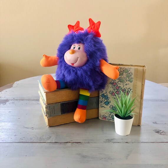 Vintage 1980 s Posie Purple Sprite Plush Vintage Rainbow Brite