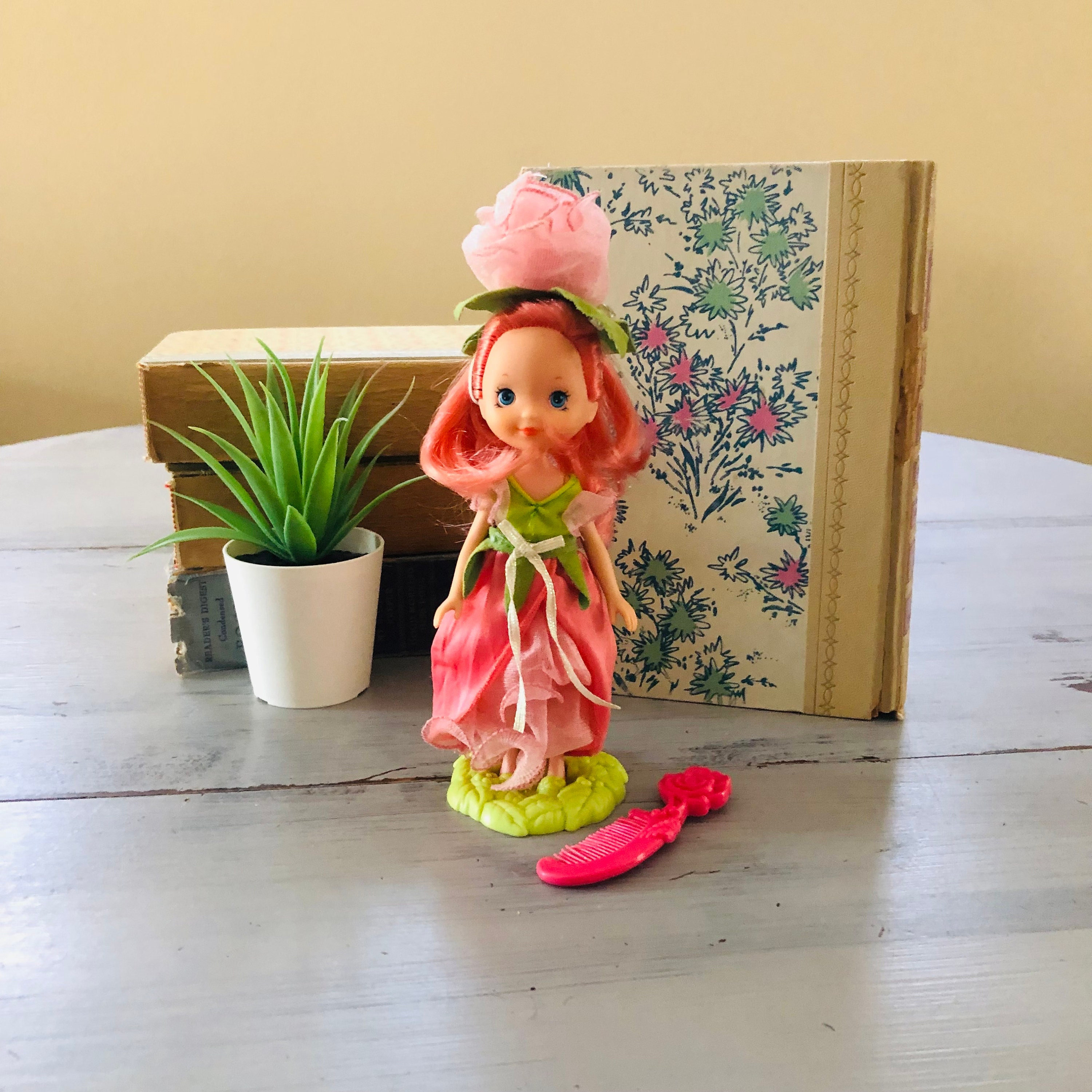 Vintage 1980's Rose-petal Place Rose Petal Doll | 1984 Rose