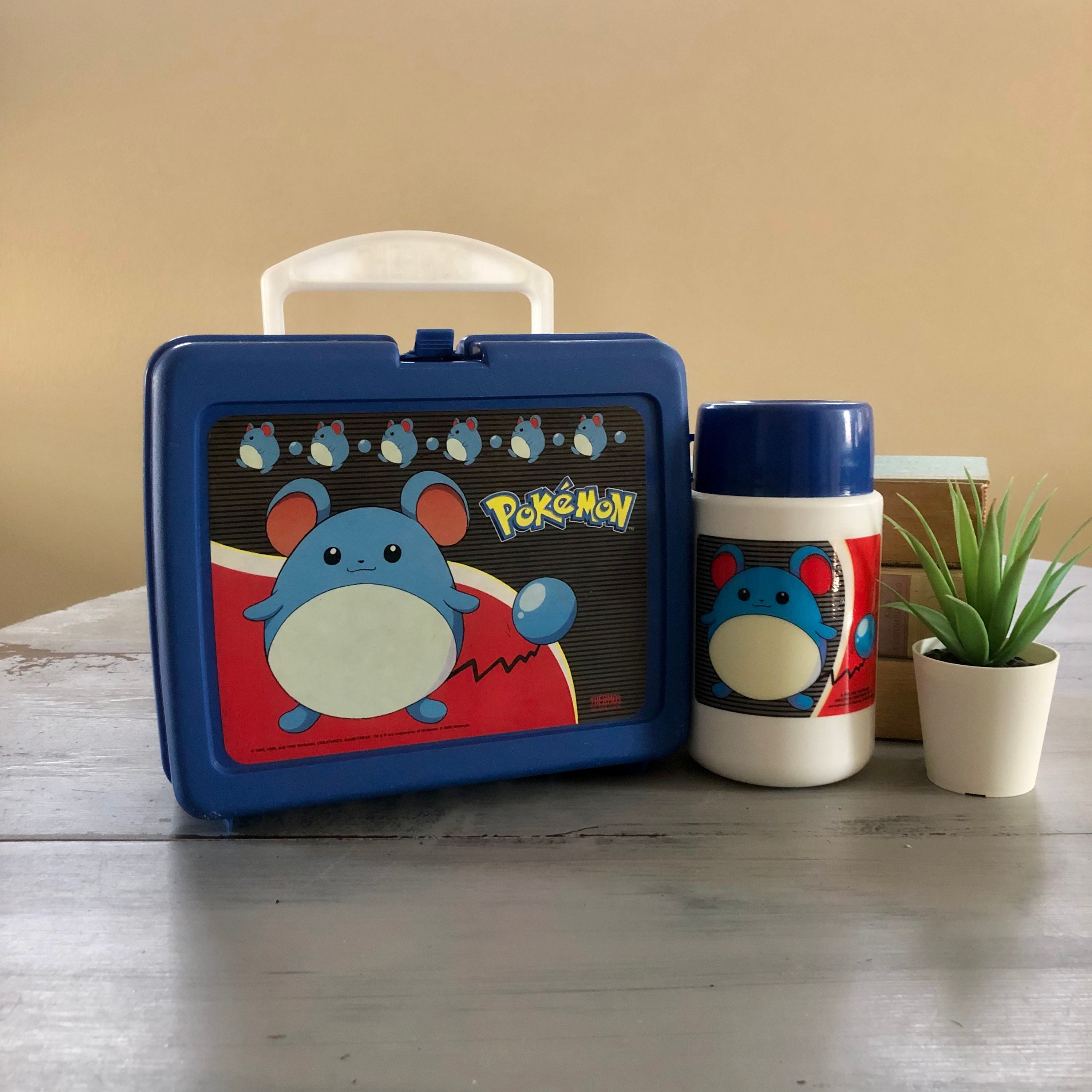 Vintage 2000 Pokemon Lunchbox With Thermos Retro Y2K Nintendo Pokemon Blue Lunch  Box 2000 Retro Pokemon Marill Lunchbox and Thermos 