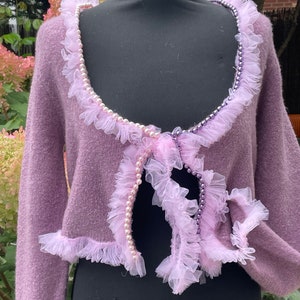 Jacket, cardigan, hippie, boho, shabby, romantic, dirndl jacket