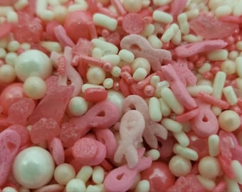 Breast cancer sprinkle mix in honor of breast cancer awareness month.