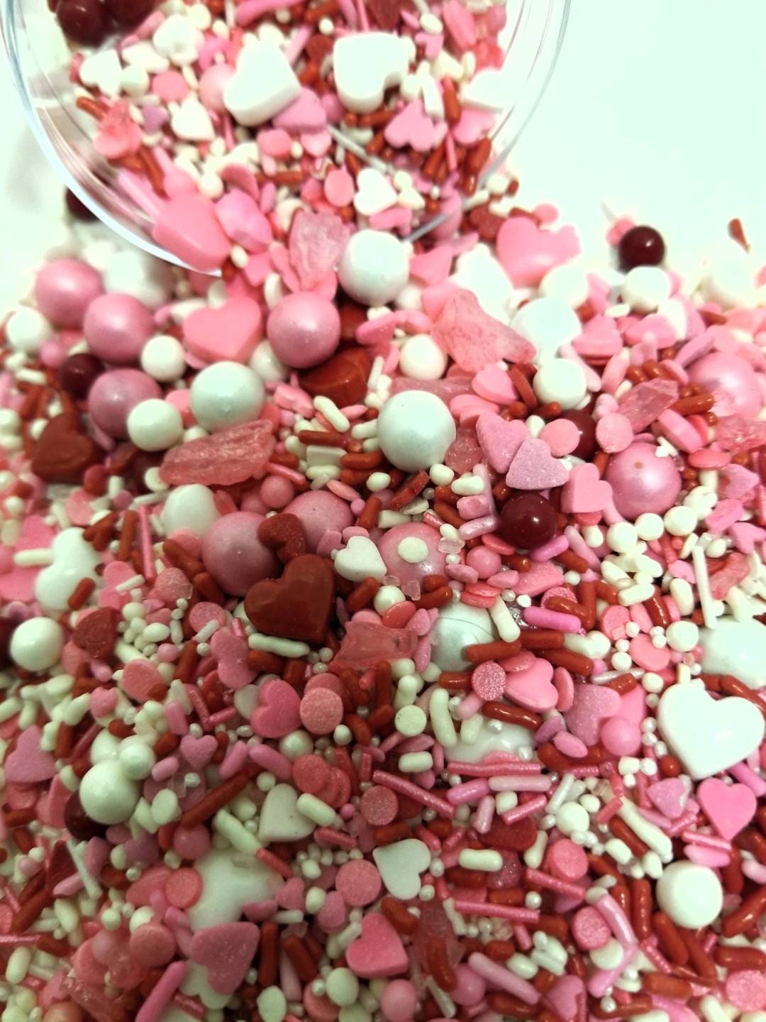 Valentine's Sprinkles Red and Pink - Etsy
