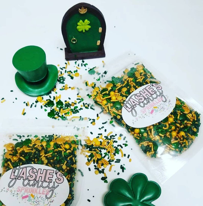 St. Patrick's Day Sprinkles Green and Gold Etsy