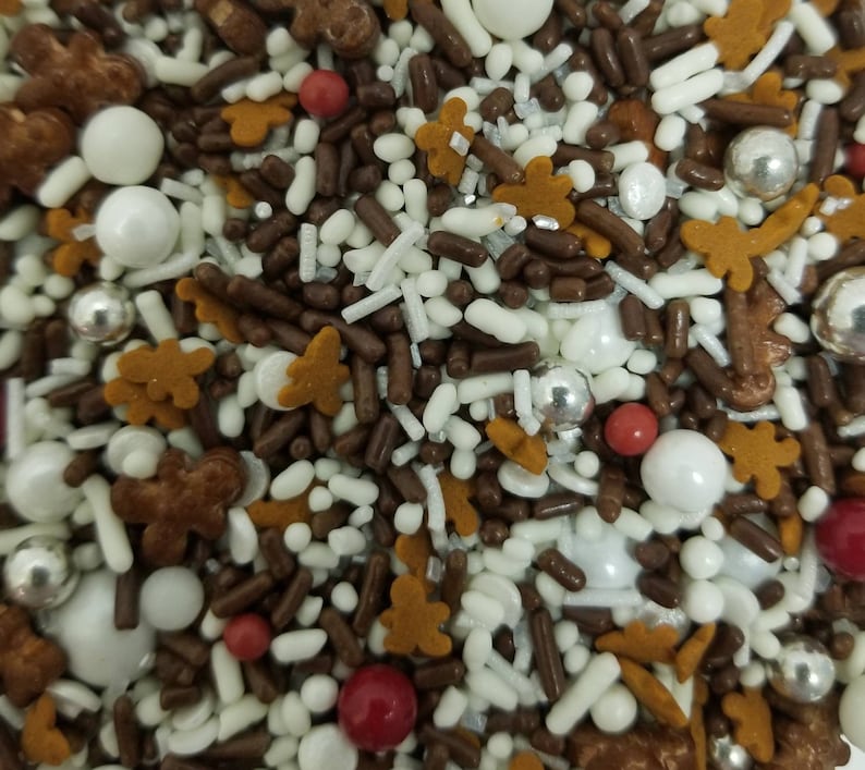 Gingerbread man sprinkle mix