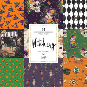 Cute Halloween Digital Paper Halloween Seamless Pattern - Etsy Canada