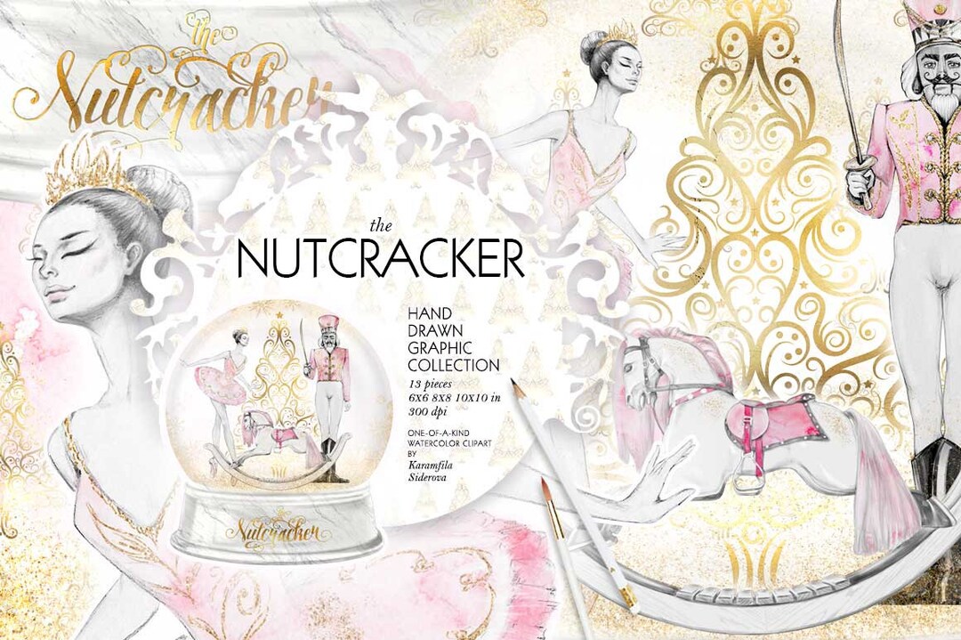 Nutcracker Clipart Nutcracker Christmas Clipart Xmas Graphics - Etsy